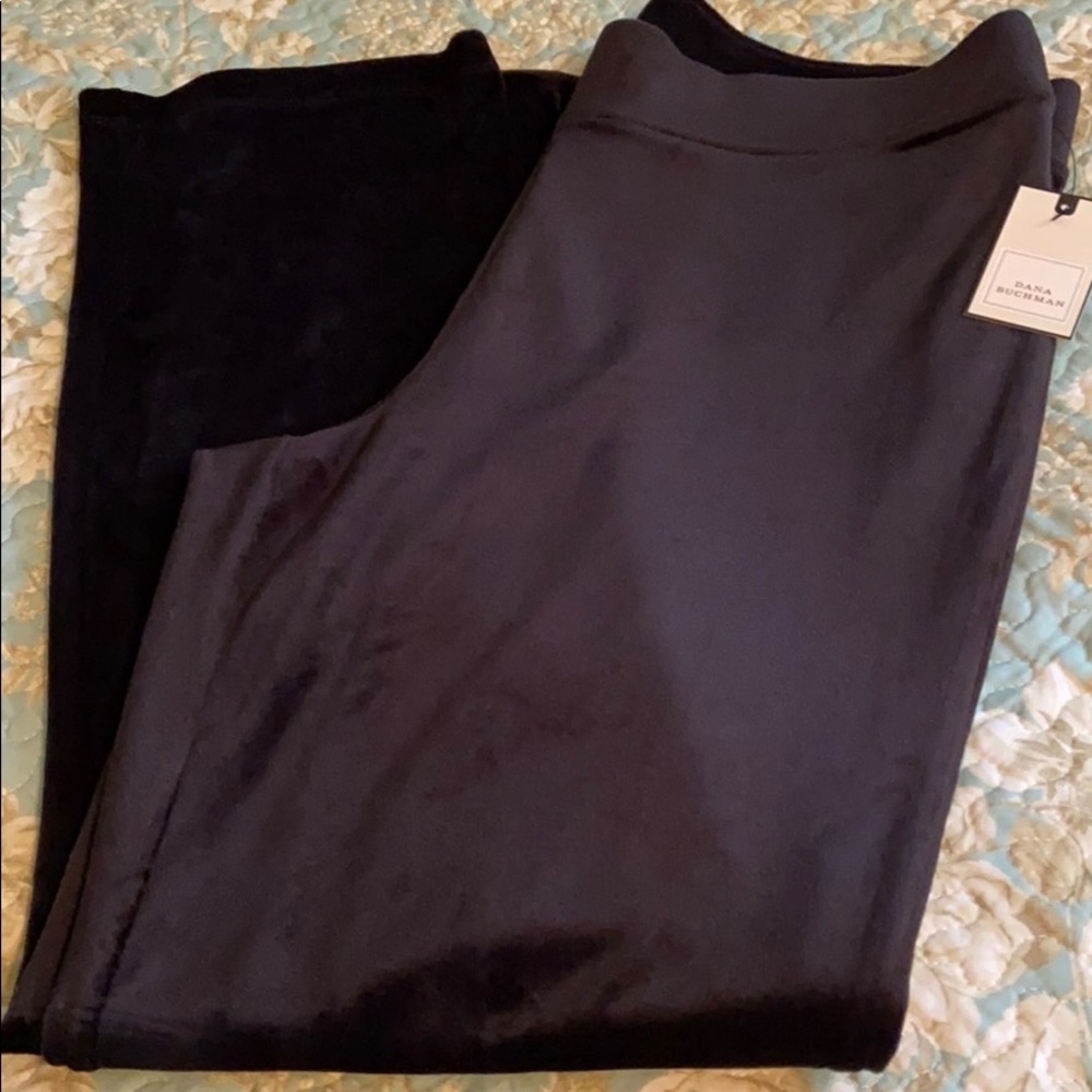 Dana Buchman Mineral Black Velour Pants